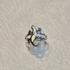 Bague opaline blanche "RO52.W"