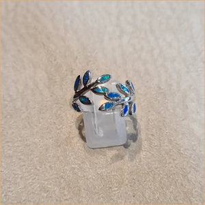 Bague opaline bleue "RO75.B"