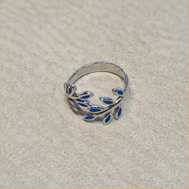 Bague opaline bleue "RO75.B"