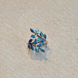 Bague opaline bleue "RO76.B"