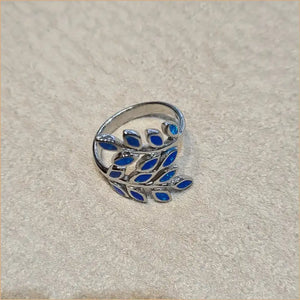Bague opaline bleue "RO76.B"